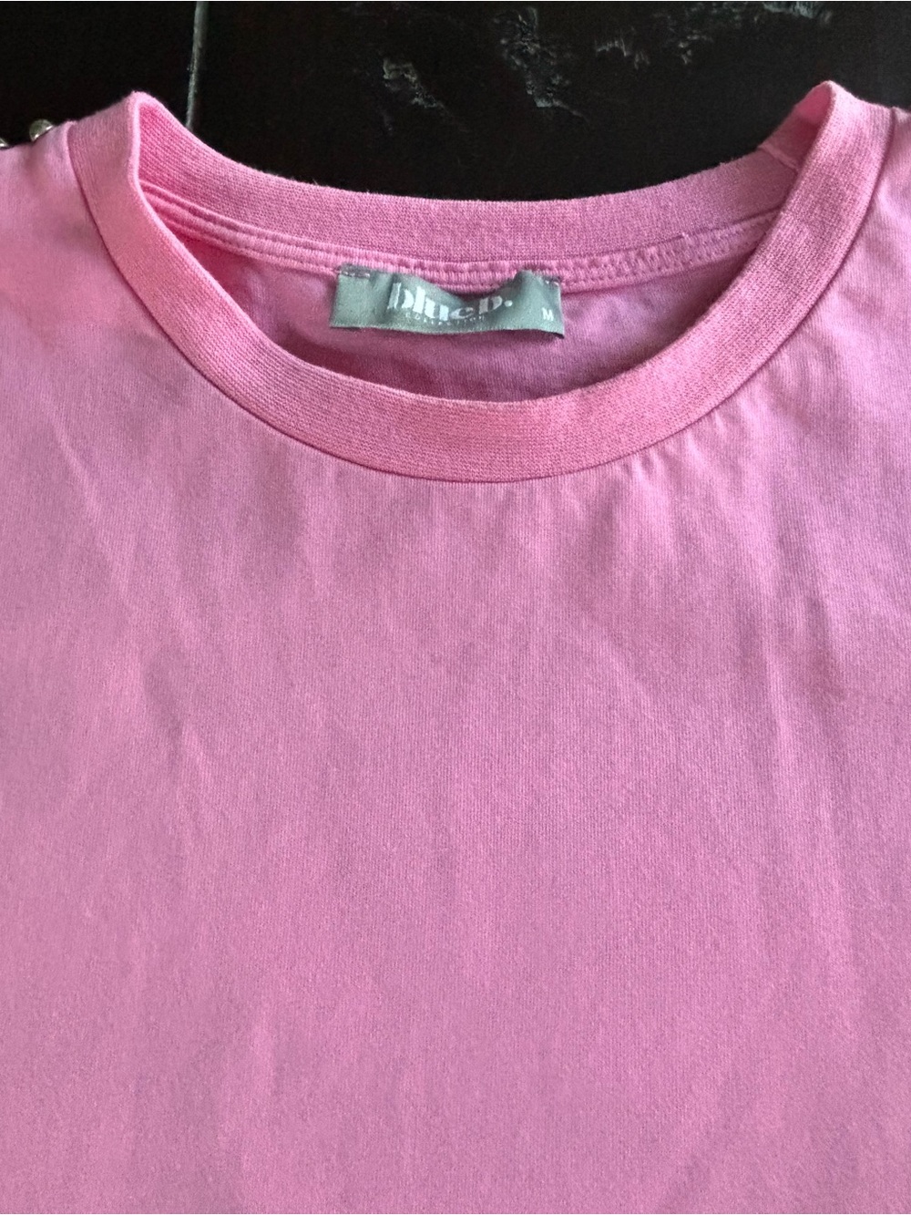 blue b Short sleeves, ruffles, studded detail,pink, cropped top - Picture 4 of 5